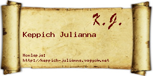 Keppich Julianna névjegykártya